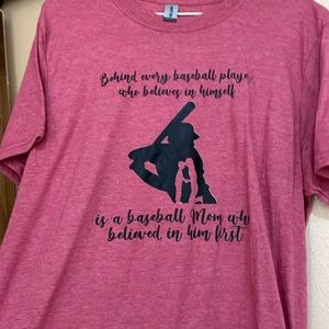 Pink Heather - Size L Baseball Shirt